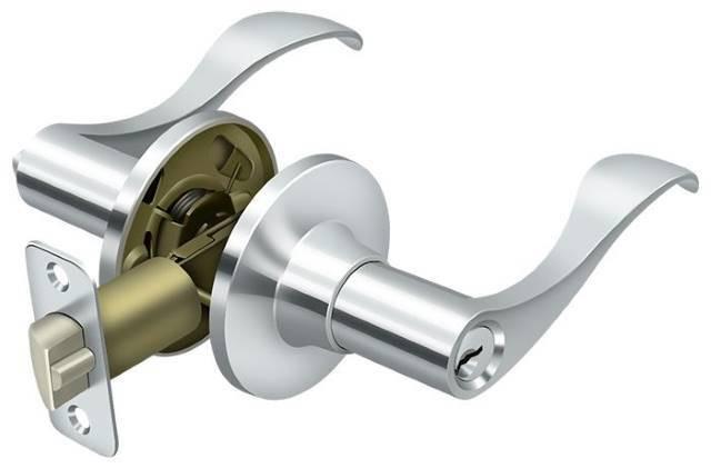 Deltana 6461-15A Savanna Keyed Entry Single Cylinder Door Lever.