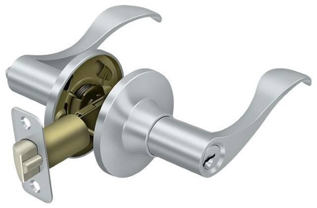Deltana 6461-15A Savanna Keyed Entry Single Cylinder Door Lever.