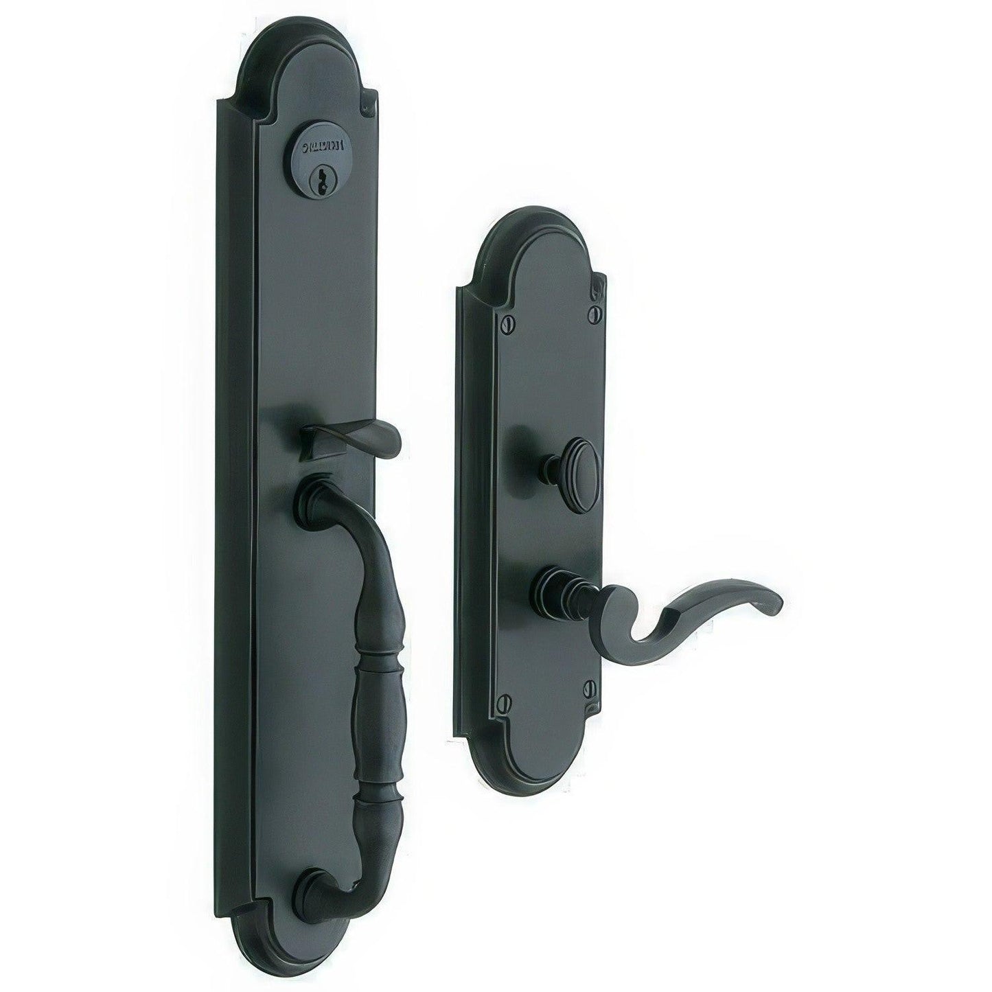 Baldwin 6544.RENT Hamilton Right Hand Single Cylinder Mortise Handleset Trim Set