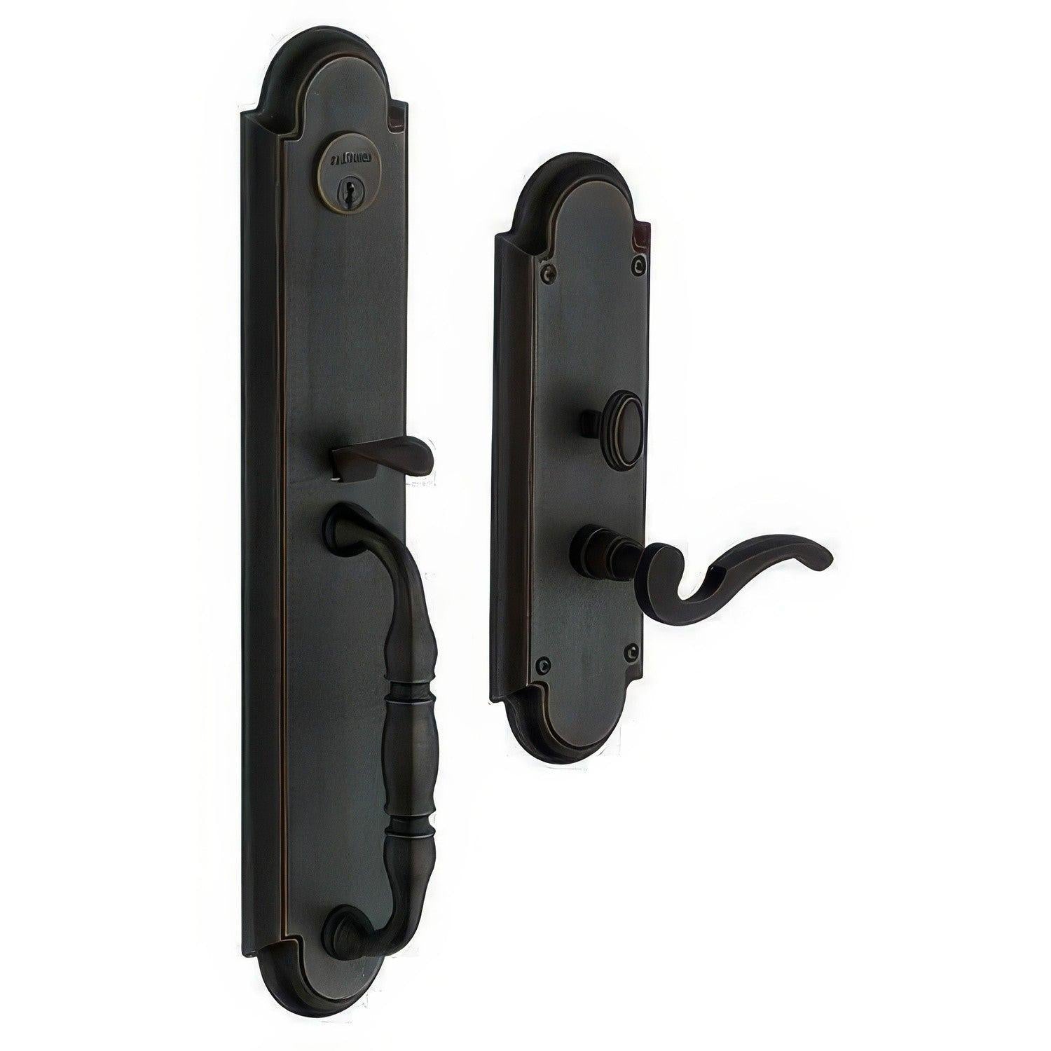 Baldwin 6544.RENT Hamilton Right Hand Single Cylinder Mortise Handleset Trim Set