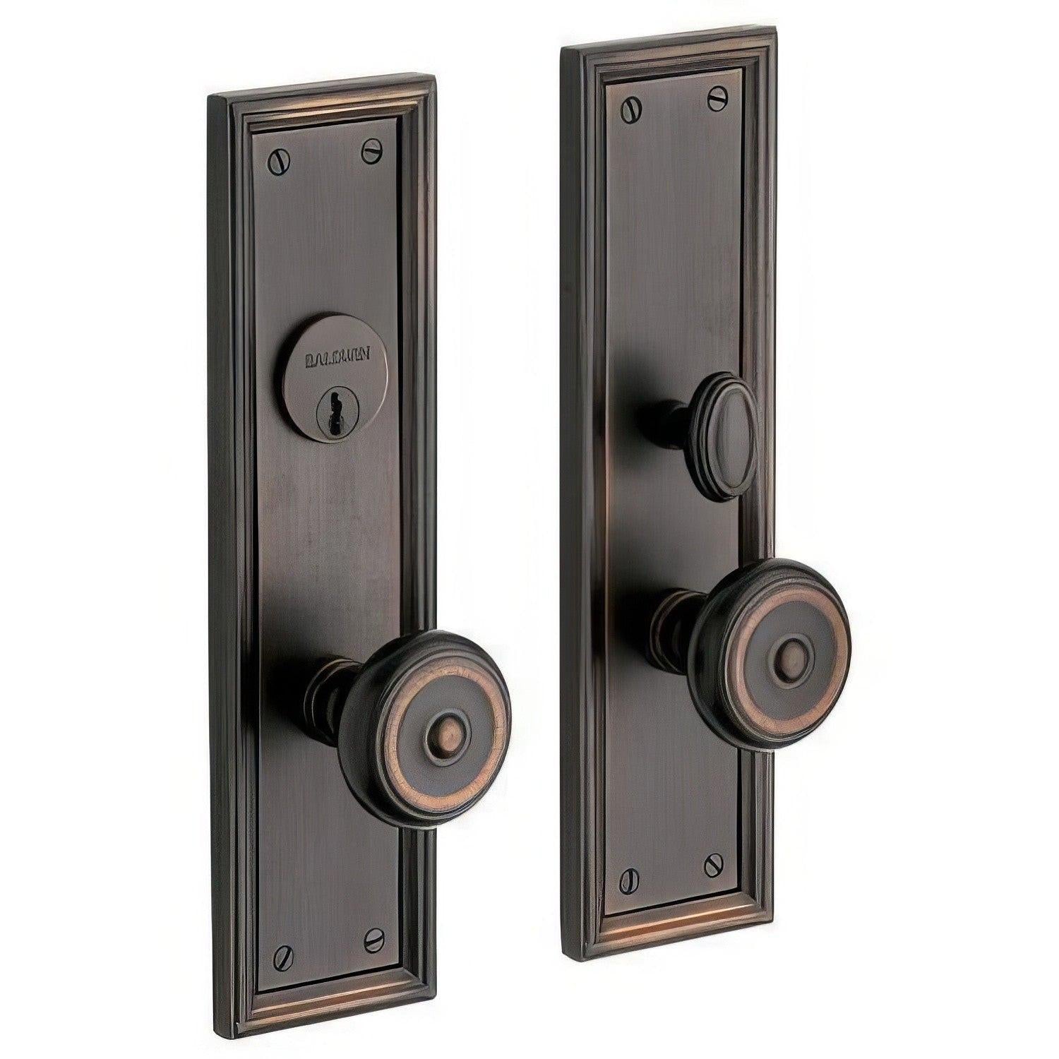 Baldwin 6547.DBLC Nashville Double Cylinder Mortise Handleset Trim Set