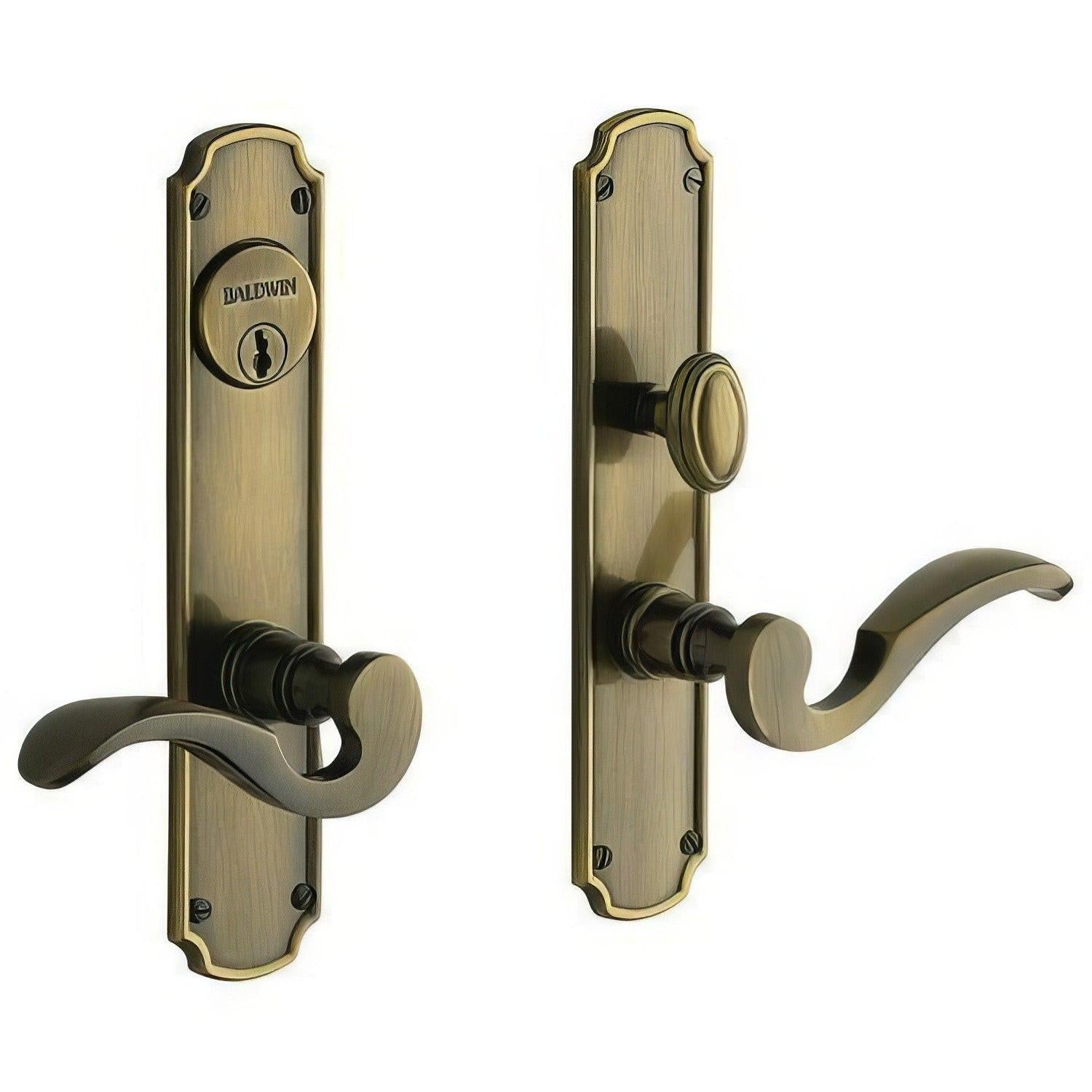 Baldwin 6942.ENTR Bismark Single Cylinder Mortise Handleset Trim Set
