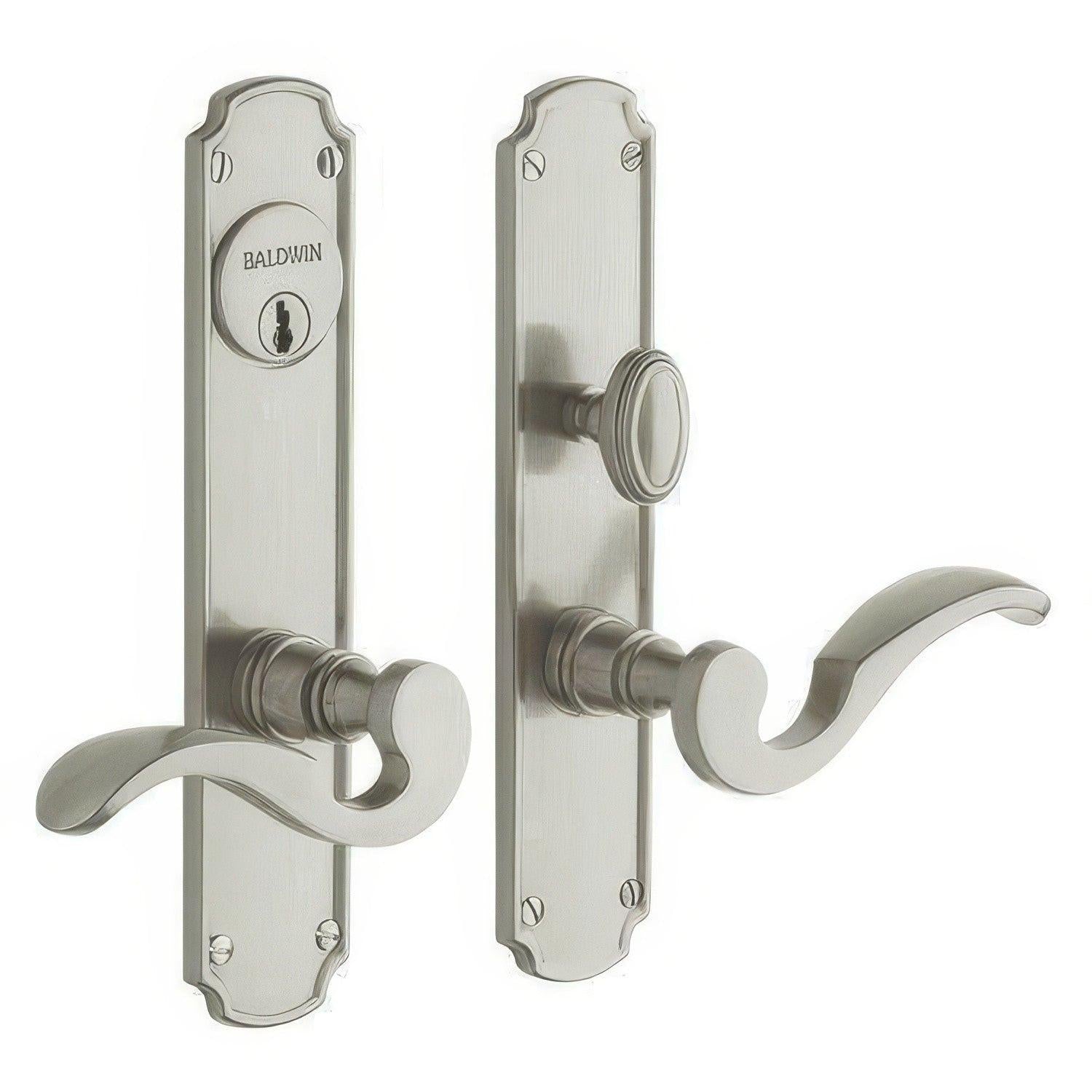 Baldwin 6942.DBLC Bismark Double Cylinder Mortise Handleset Trim Set