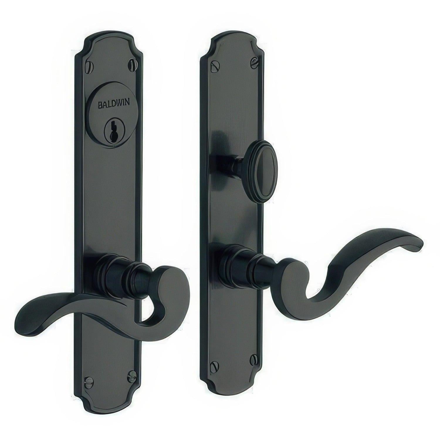 Baldwin 6942.ENTR Bismark Single Cylinder Mortise Handleset Trim Set