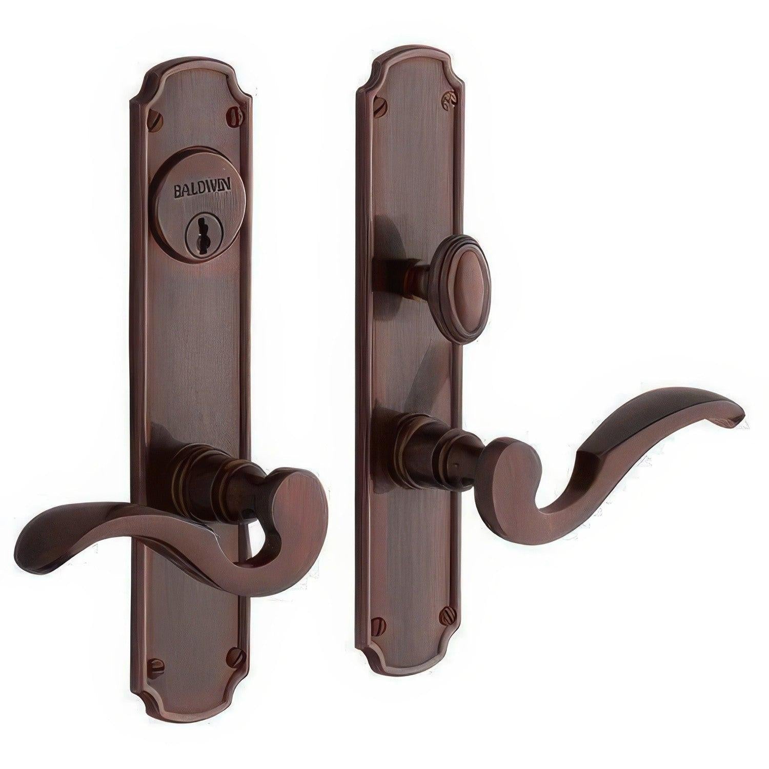 Baldwin 6942.ENTR Bismark Single Cylinder Mortise Handleset Trim Set