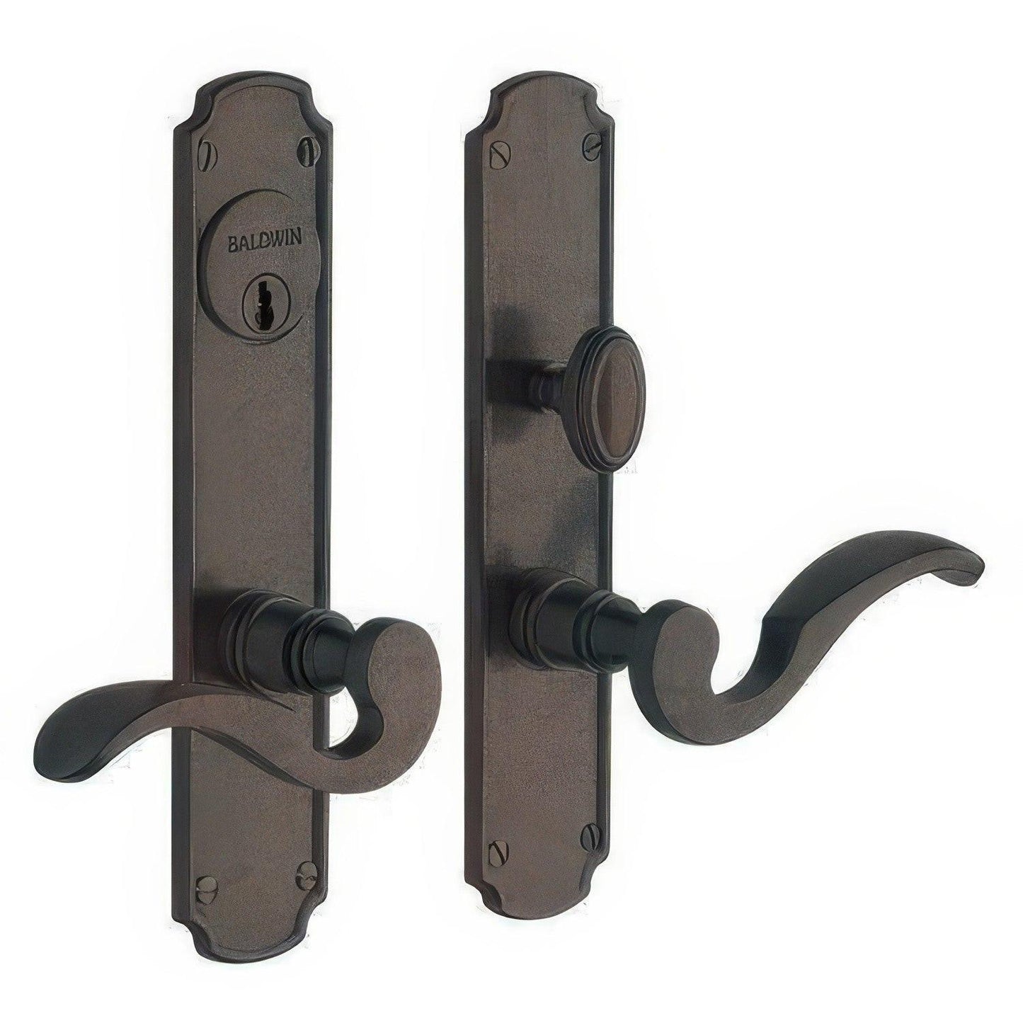 Baldwin 6942.DBLC Bismark Double Cylinder Mortise Handleset Trim Set