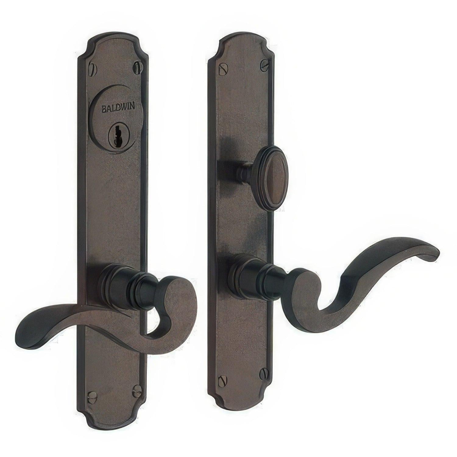 Baldwin 6942.DBLC Bismark Double Cylinder Mortise Handleset Trim Set