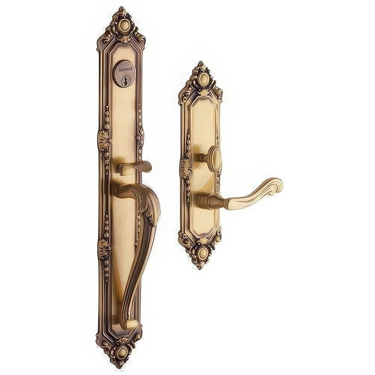 Baldwin 6950.LDBL Kensington Left Hand Double Cylinder Mortise Handleset Trim Set