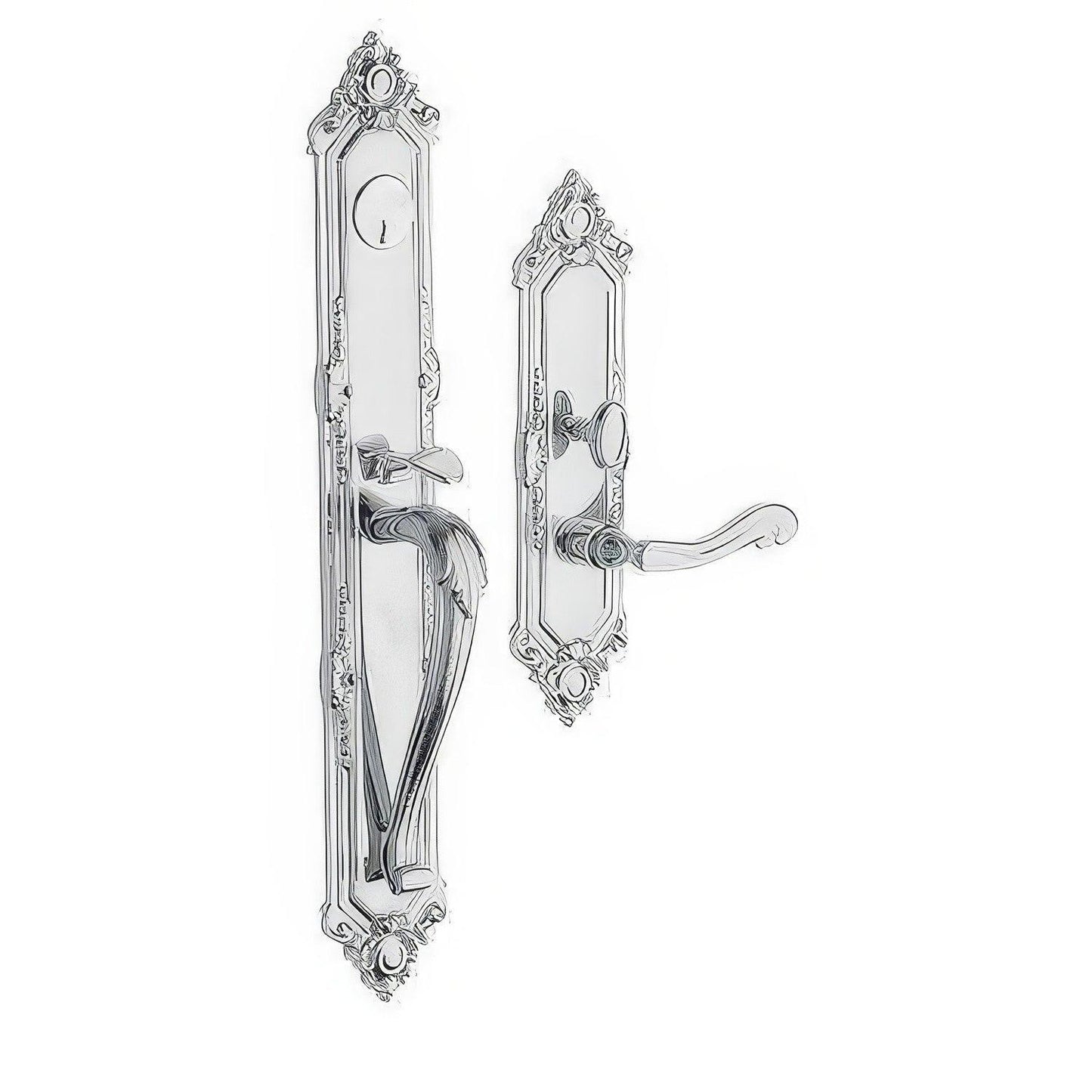 Baldwin 6950.LENT Kensington Left Hand Single Cylinder Mortise Handleset Trim Set