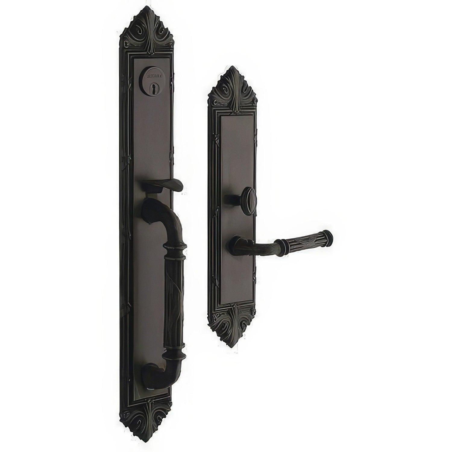 Baldwin 6952.RDBL Edinburgh Right Hand Double Cylinder Mortise Handleset Trim Set.