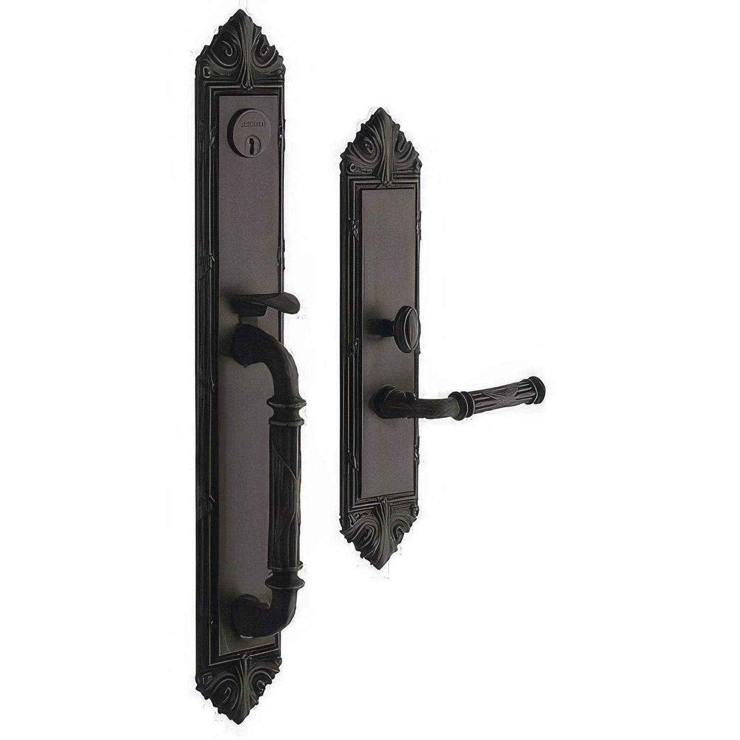 Baldwin 6952.RENT Edinburgh Right Hand Single Cylinder Mortise Handleset Trim Set.