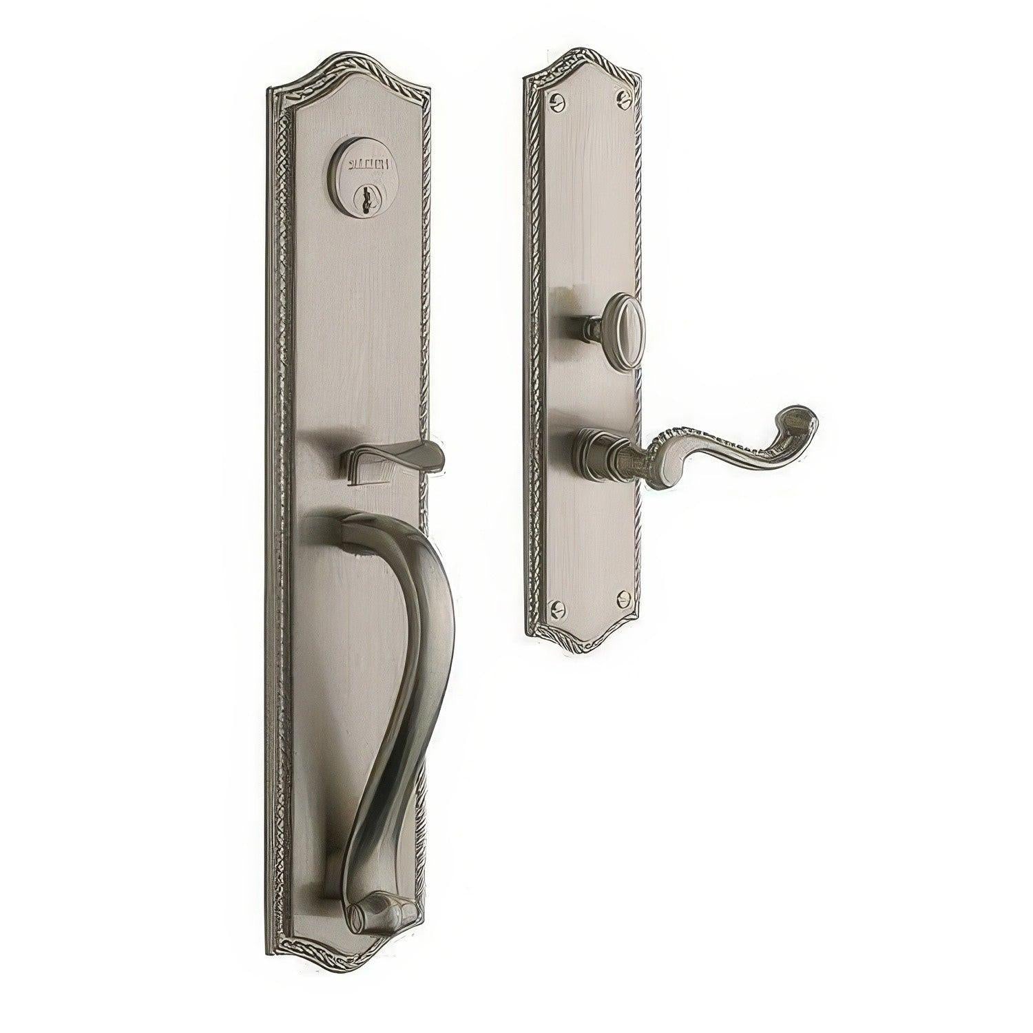 Baldwin 6963.RENT Bristol Right Hand Single Cylinder Mortise Handleset Trim Set.