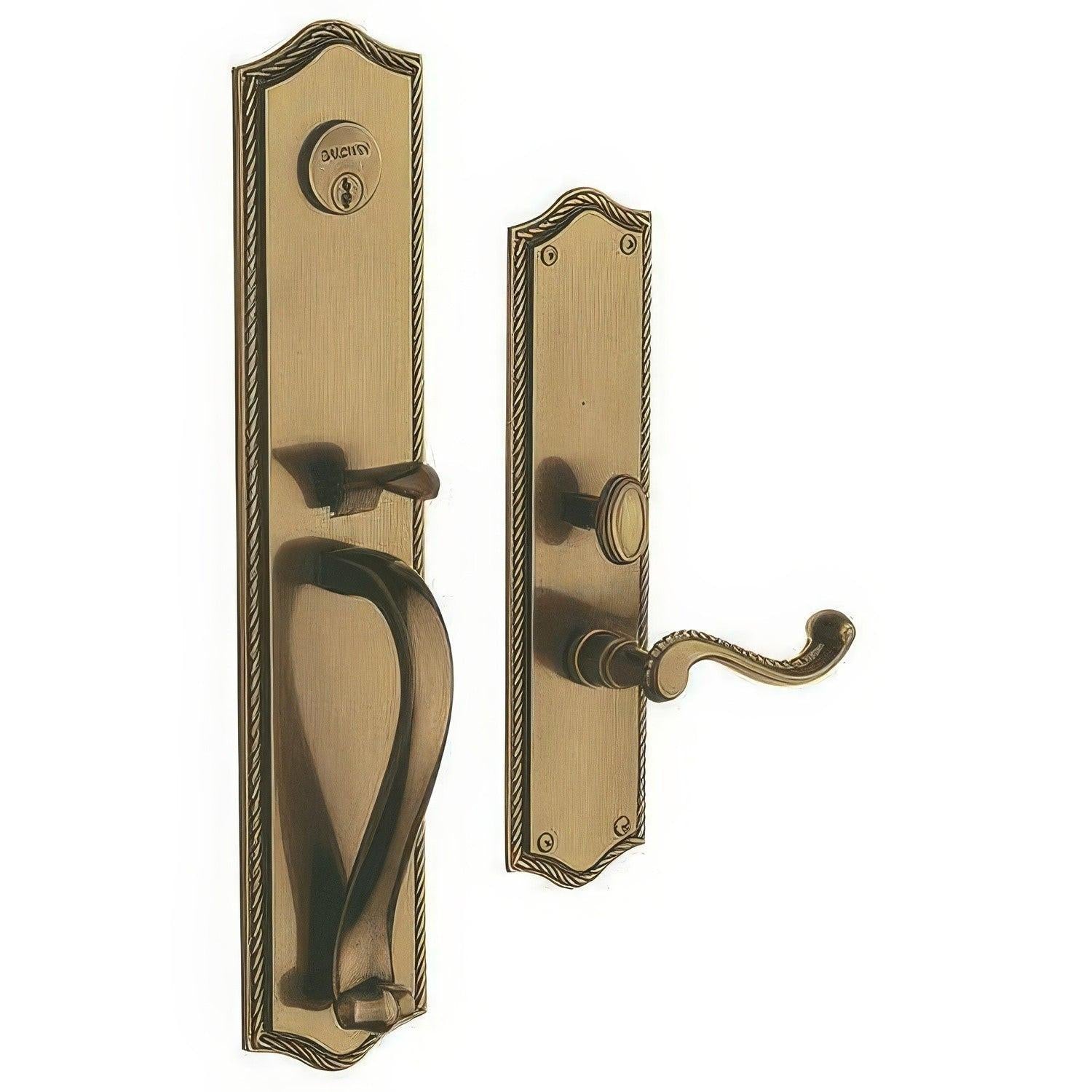 Baldwin 6963.RENT Bristol Right Hand Single Cylinder Mortise Handleset Trim Set.