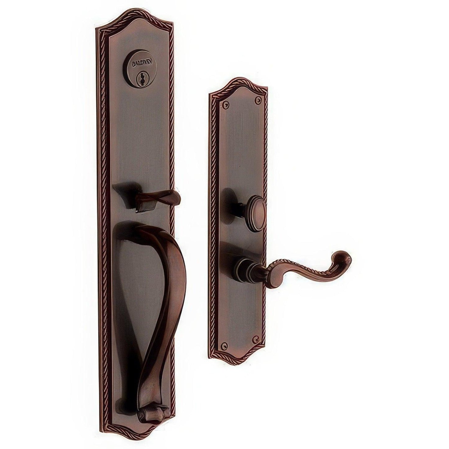 Baldwin 6963.RDBL Bristol Right Hand Double Cylinder Mortise Handleset Trim Set.