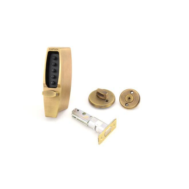 Kaba Simplex 7102 Mechanical Pushbutton Auxiliary Lock with Thumbturn