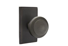 Emtek 7204BUMB Butte Knob 2-3/8" Backset Privacy with Style # 3 Rose for 1-3/8" to 2" Door Medium Bronze Finish.