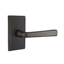 Emtek 7204CRMBLH Cimarron Lever Left Hand 2-3/8" Backset Privacy with Style # 3 Rose for 1-3/8" to 2" Door Medium Bronze Finish.