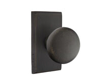 Emtek 7204WCMB Winchester Knob 2-3/8" Backset Privacy with Style # 3 Rose for 1-3/8" to 2" Door Medium Bronze Finish.