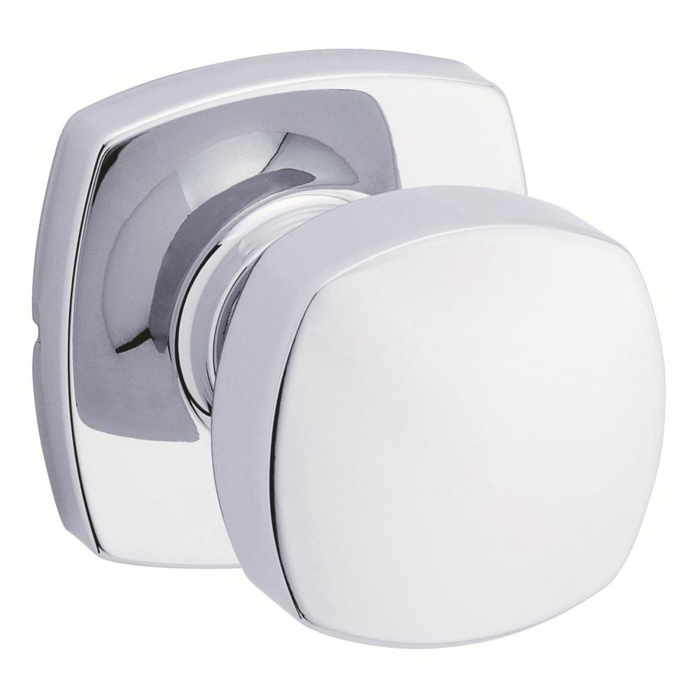 Kwikset 720AYKMDT-26 Arroyo Knob with Midtown Rose Passage Door Lock with 6AL Latch and RCS Strike Bright Chrome Finish.