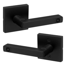 Kwikset 720HFLSQTLED-514 Halifax LED Light Lever with Square Rose Passage Door Lock with Light and Motion Sensor with 6AL Latch and RCS Strike Matte Black Finish.
