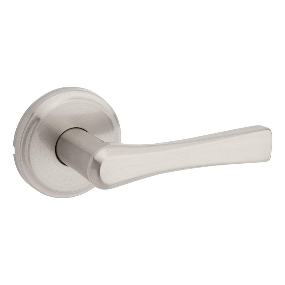 Kwikset 720KAL-15 Katella Lever Passage Door Lock with 6AL Latch and RCS Strike Satin Nickel Finish.