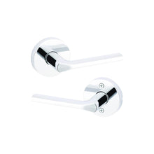 Kwikset 720LSLRDT-26 Lisbon Lever with Round Rose Passage Door Lock with 6AL Latch and RCS Strike Bright Chrome Finish.