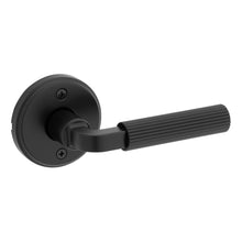 Kwikset 720MAL-514 Mirada Reeded Pattern Lever with Traditional Round Rose Passage Door Lock with 6AL Latch and RCS Strike Matte Black Finish.