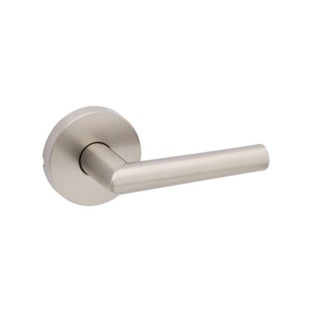 Kwikset 720MILRDT-15.FD 20 Min UL Rated Milan Lever with Round Rose Passage Door Lock with 6AL FD Latch and RCS Strike Satin Nickel Finish.