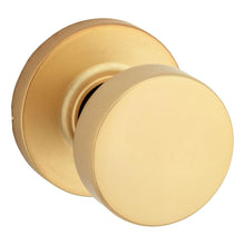Kwikset 720PSKRDT-4 Pismo Knob with Round Rose Passage Lock with 6AL Latch and RCS Strike Satin Brass Finish.