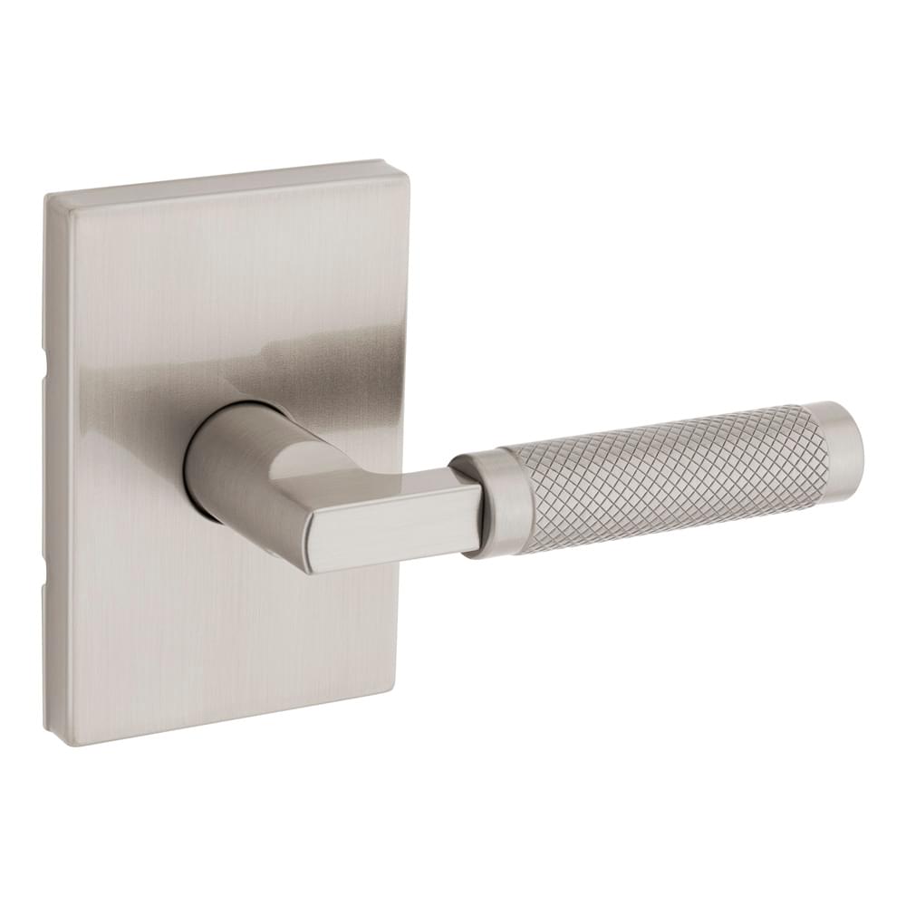 Kwikset 720PVLRCT-15 Prava Lever with Rectangular Rose Passage Door Lock with 6AL Latch and RCS Strike Satin Nickel Finish.
