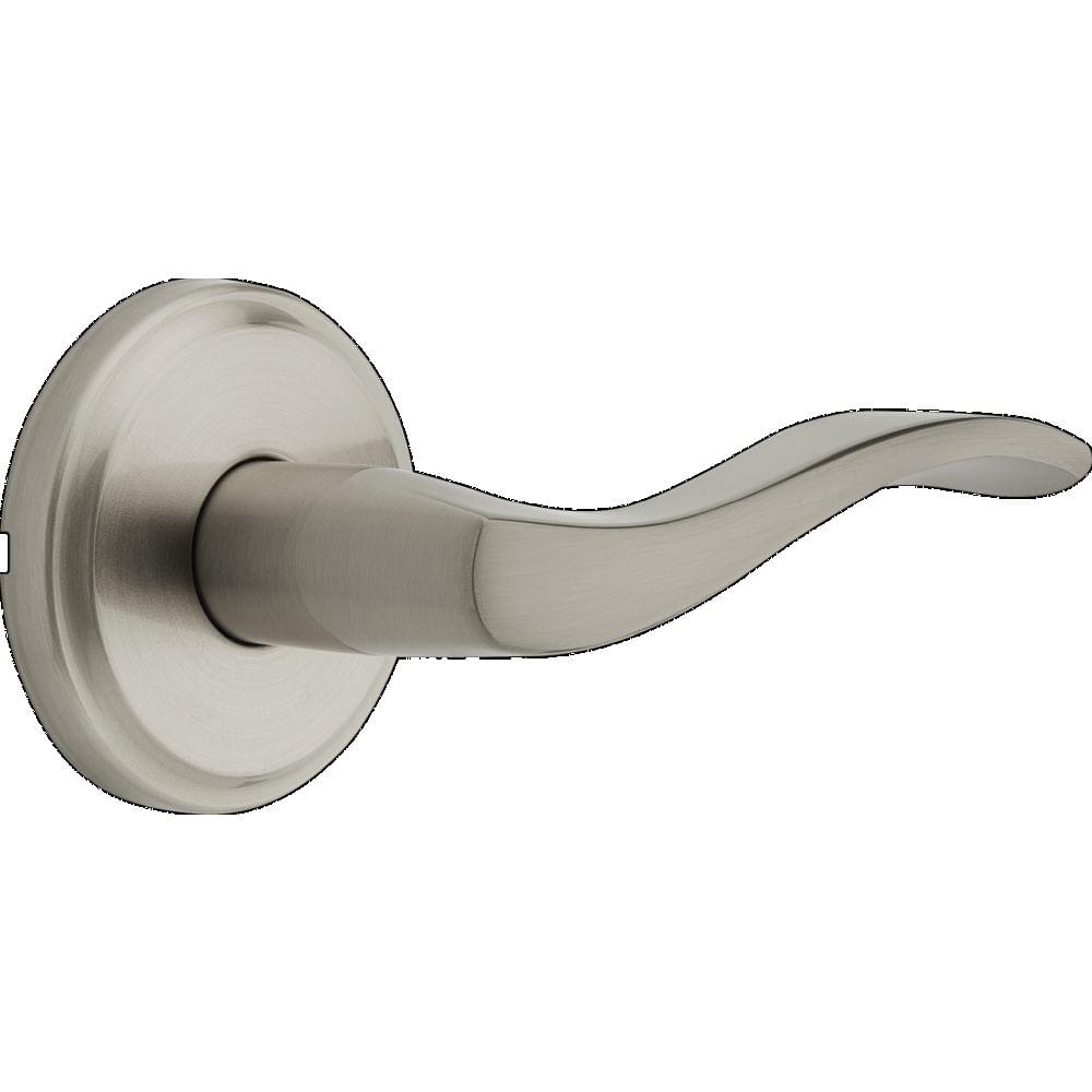 Kwikset 720SEL-15 Sedona Lever Passage Door Lock with 6AL Latch and RCS Strike Satin Nickel Finish.