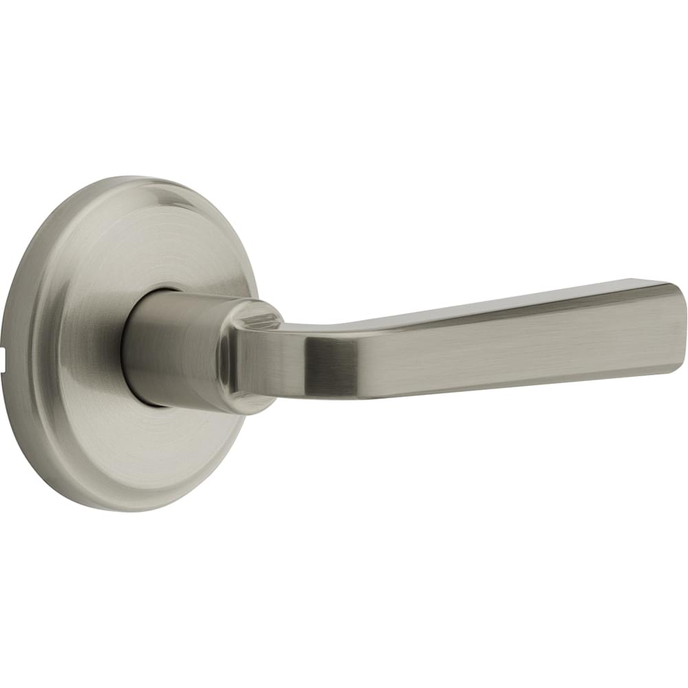 Kwikset 720TDLTRCT-15 Trafford Lever with Traditional Rectangle Rose Passage Door Lock with 6AL Latch and RCS Strike Satin Nickel Finish.