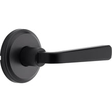 Kwikset 720TDLTRCT-514 Trafford Lever with Traditional Rectangle Rose Passage Door Lock with 6AL Latch and RCS Strike Matte Black Finish.