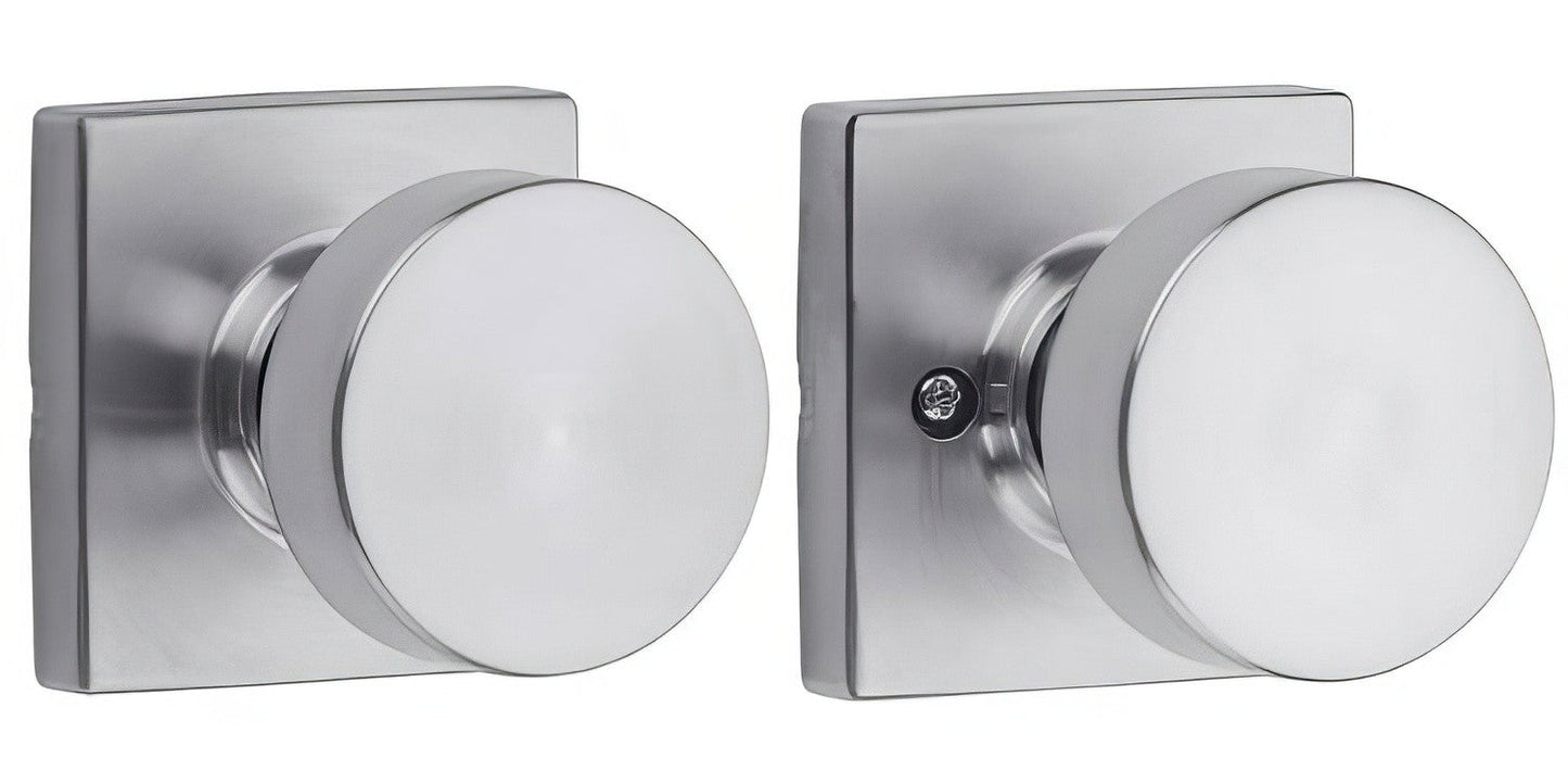 Kwikset 720PSKSQT Pismo Passage Door Knob with Square Rose