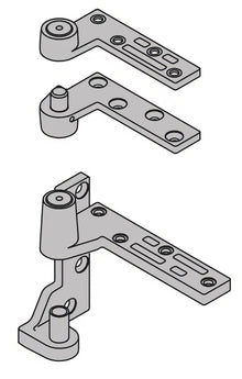 Ives 7215SET-LH 3/4" Brass Offset Pivot Set 500 Pound Maximum Load.