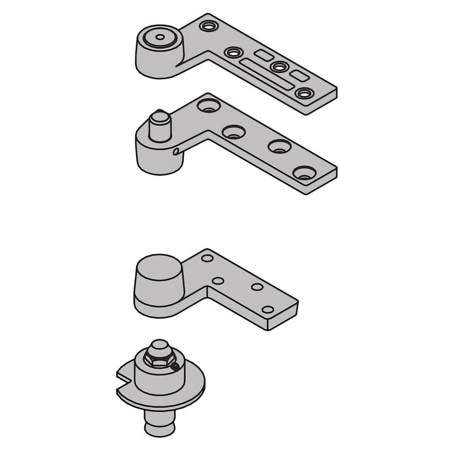Ives 7222SET26DLH 3/4 Inch Left Handed Offset Pivot Hinge
