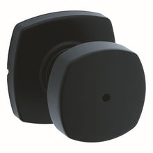 Kwikset 730AYKMDT-514 Arroyo Knob with Midtown Rose Privacy Door Lock with 6AL Latch and RCS Strike Matte Black Finish.