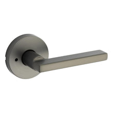 Kwikset 730HFLRDT-18G Halifax Lever with Round Rose Privacy Door Lock with 6AL Latch and RCS Strike Gunmetal Finish.