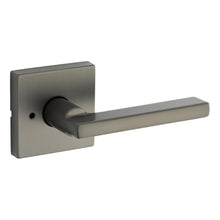 Kwikset 730HFLSQT-18G Halifax Lever with Square Rose Privacy Door Lock with 6AL Latch and RCS Strike Gunmetal Finish.