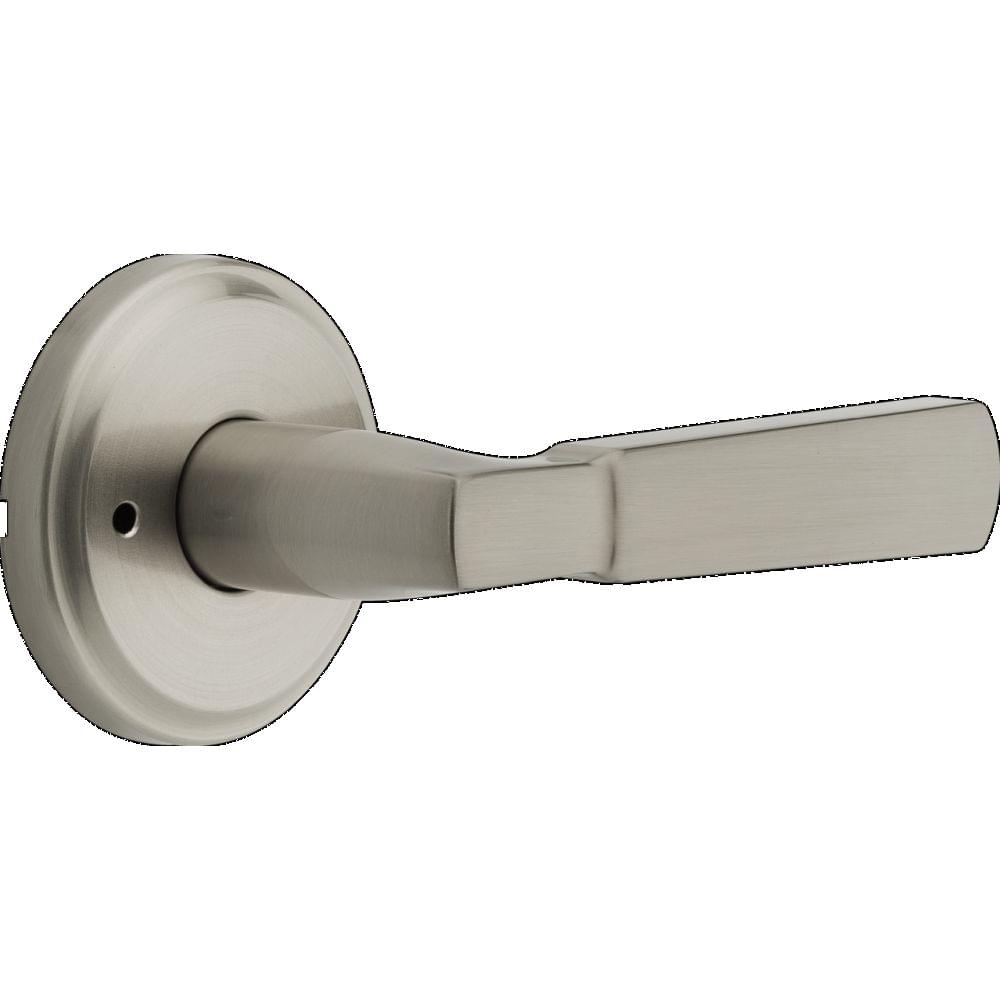 Kwikset 730PHL-15 Perth Lever Privacy Door Lock with 6AL Latch and RCS Strike Satin Nickel Finish.