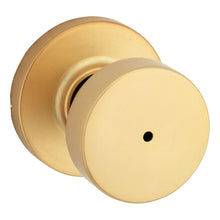 Kwikset 730PSKRDT-4 Pismo Knob with Round Rose Privacy Lock with 6AL Latch and RCS Strike Satin Brass Finish.