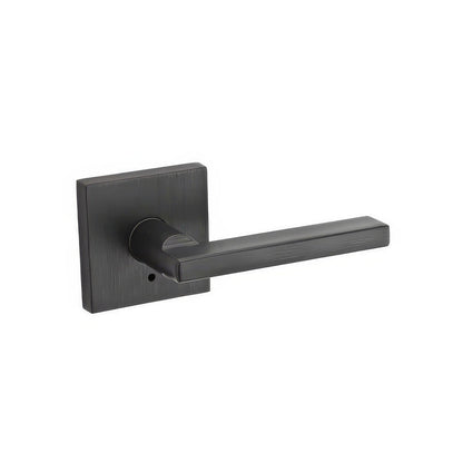 Kwikset 730HFLSQT Halifax Privacy Door Lever Set with Square Rosette.