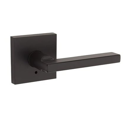 Kwikset 730HFLSQT Halifax Privacy Door Lever Set with Square Rosette.