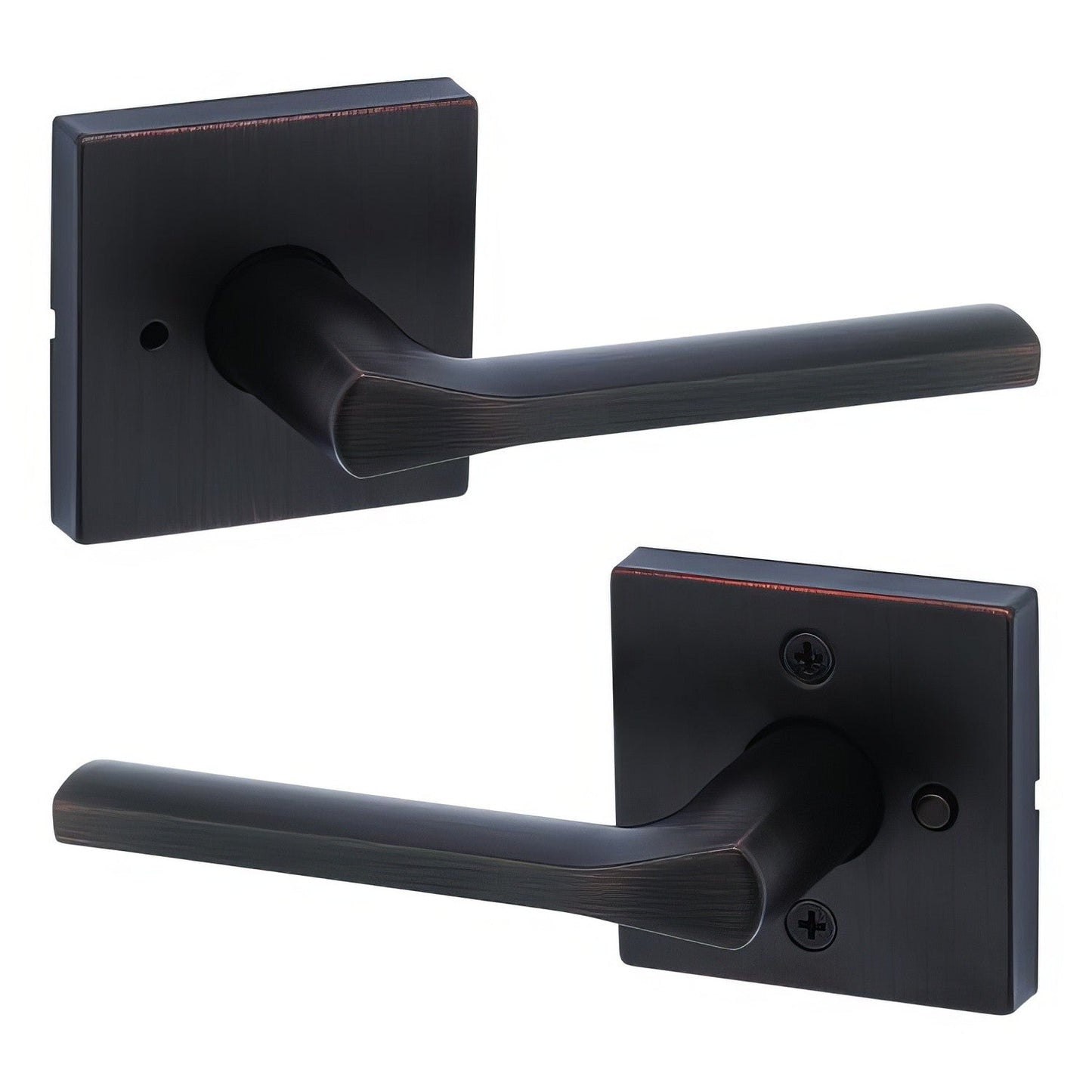 Kwikset 730LSLSQT Lisbon Privacy Door Lever with Square Rose