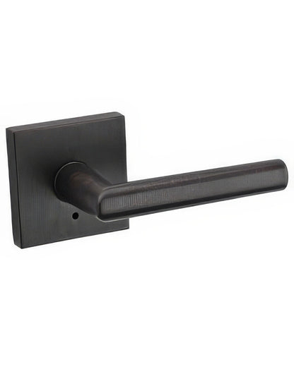 Kwikset 155MILSQT Milan Privacy Door Lever with Square Rosette.