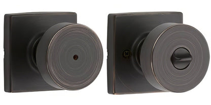 Kwikset 730PSKSQT Pismo Privacy Door Knob with Square Rose
