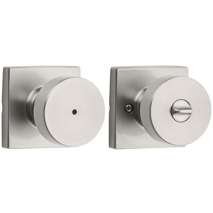 Kwikset 730PSKSQT Pismo Privacy Door Knob with Square Rose