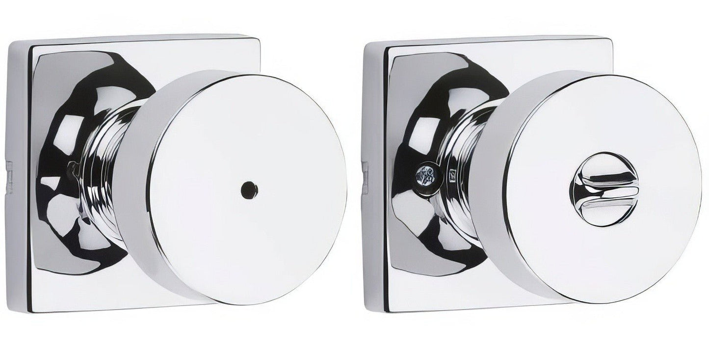 Kwikset 730PSKSQT Pismo Privacy Door Knob with Square Rose