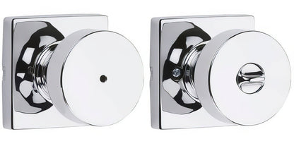 Kwikset 730PSKSQT Pismo Privacy Door Knob with Square Rose