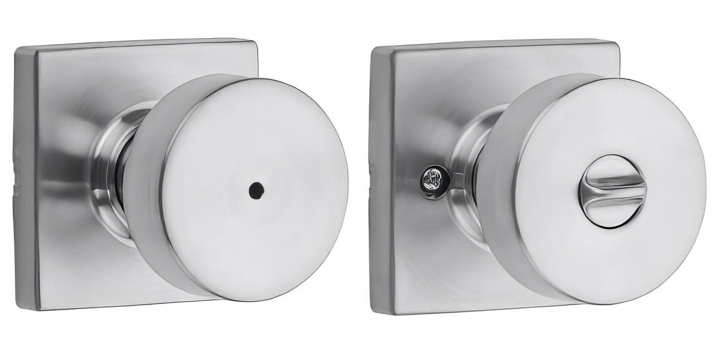 Kwikset 730PSKSQT Pismo Privacy Door Knob with Square Rose